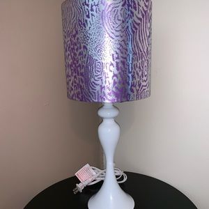 Animal Print Purple Bed Side Lamp